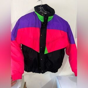 Vintage green mountain ski jacket